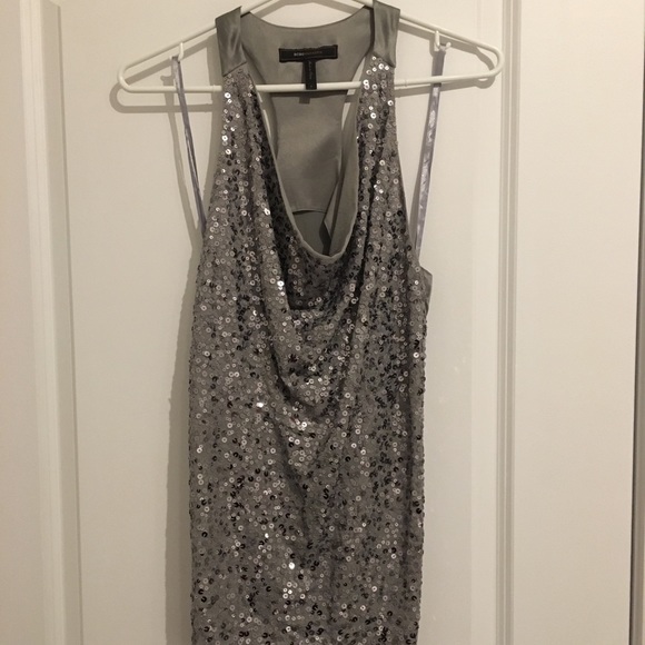 BCBGMaxAzria silver sequinned tank - Picture 1 of 5